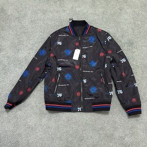 Philadelphia 76ers NBA x Express Reversible Bomber Basketball Jacket Men’s Large
